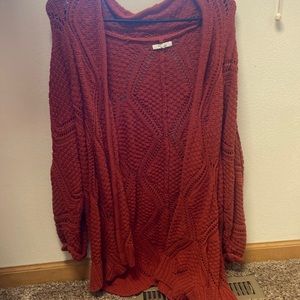 Burnt orange cardigan , Maurice’s, size medium